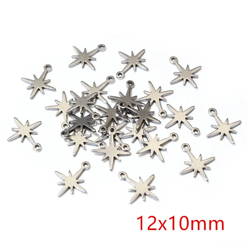 30pcs Stainless Steel Small Charms Ghost Moon Butterfly Star Cute Pendant Charm DIY Jewelry Making Accessories Necklace Bracelet