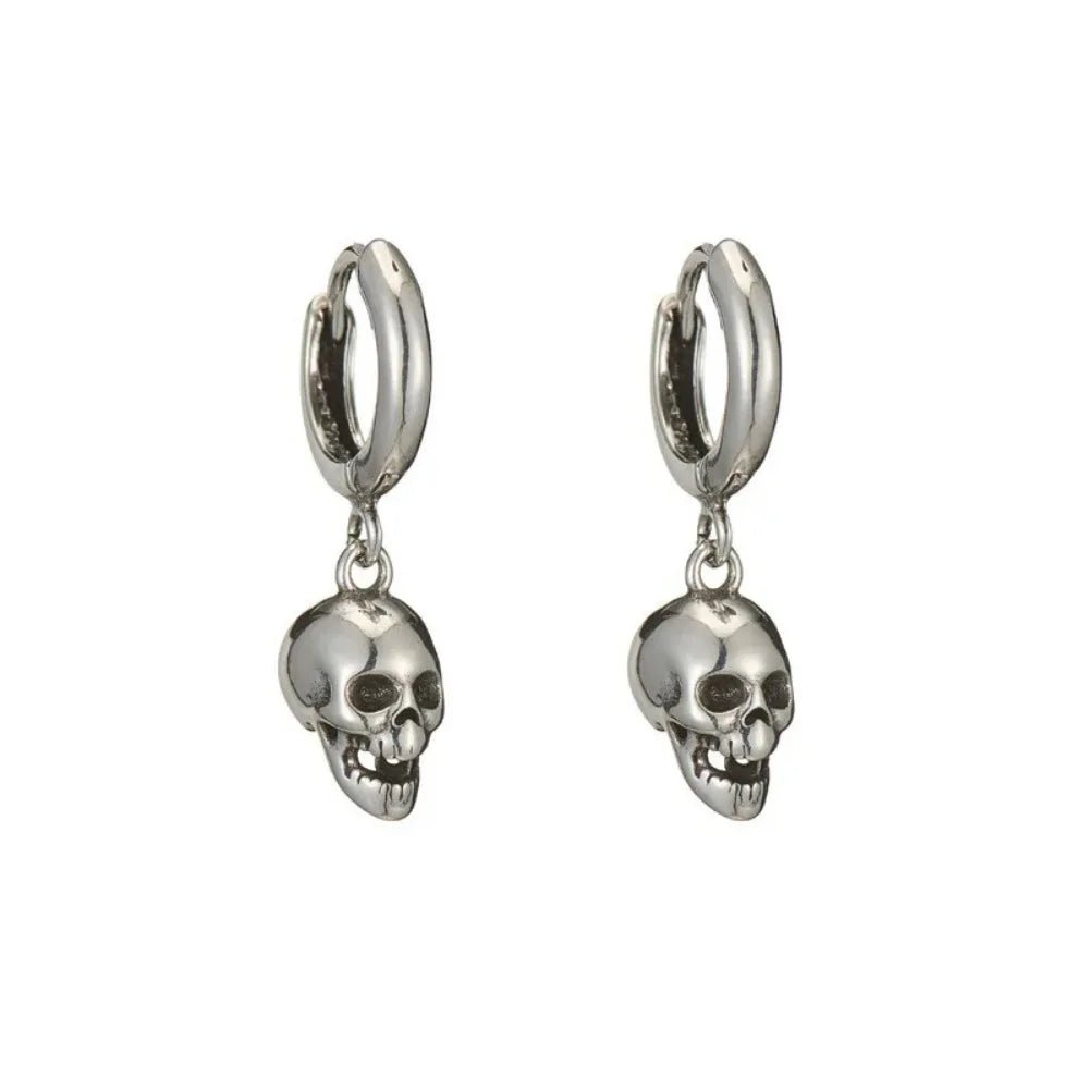 New Trend of Minimalist Men and Women Ghost Head Earrings Retro Skull Pendant Earrings Gothic Punk Rock Party Accessories Gift