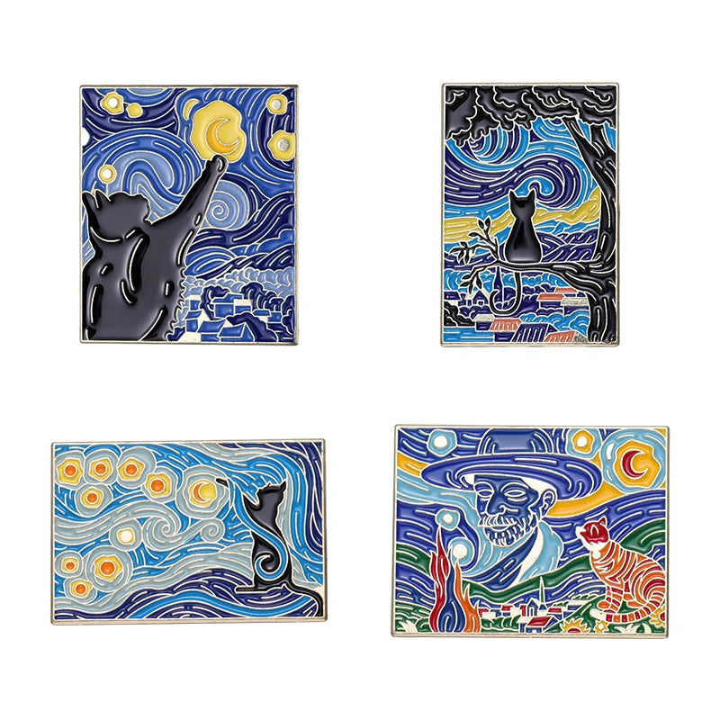 4-6Pcs/Set Punk Witch Ghost Skull Enamel Pin Cartoon Frog Black Bird Animal Medicine Bottle Brooch Clothes Lapel Badge Jewelry