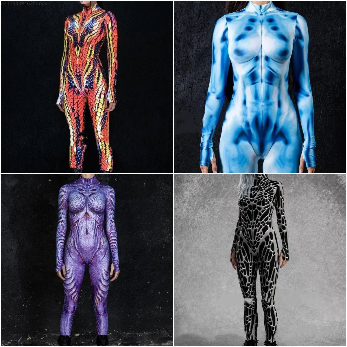 Women's Jumpsuit CyberPunk 3D Tights Holiday Party Steampunk Bodysuit Nightclub Stage Role Playing Costume 2025 Romper Halloween