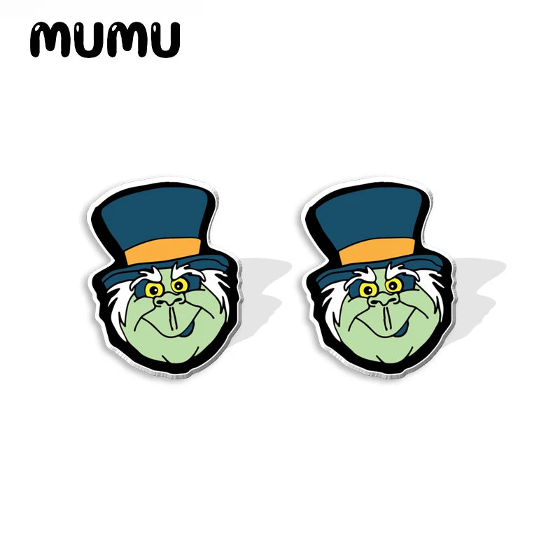 New Haunted Mansion Stud Earring Movie Epoxy Jewelry Resin Acrylic Earrings Handmade Gifts Fans