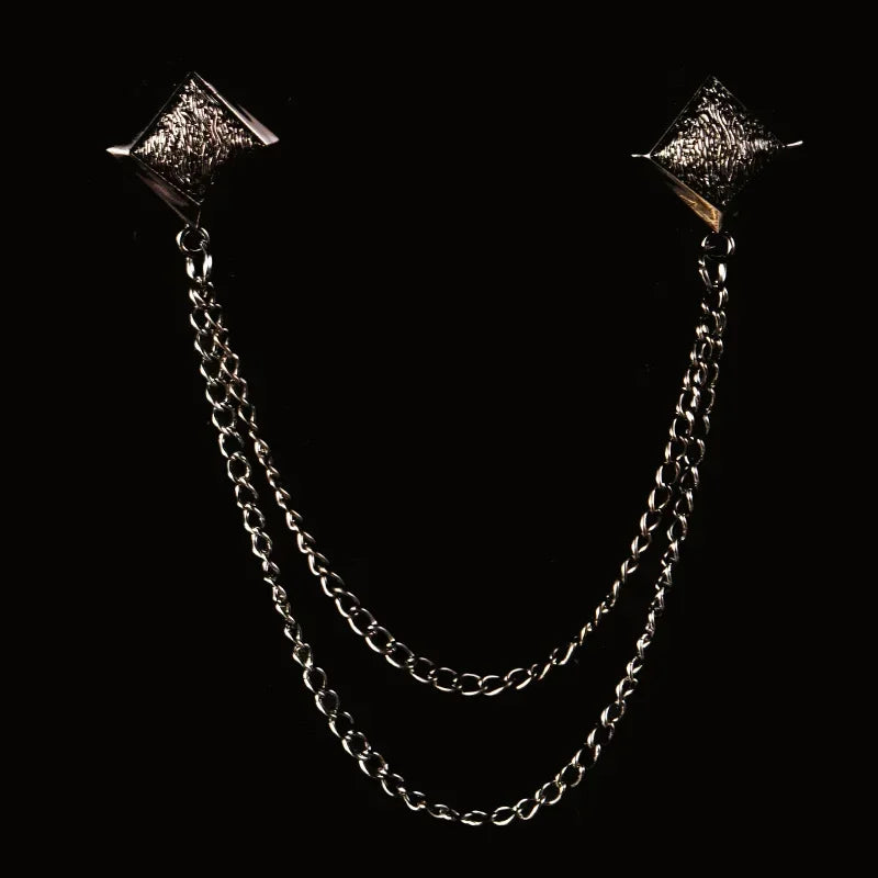New Fashion Bird Brooch Star Crystal Tassel Chain Lapel Pin Suit Shirt Fashion Clothing Brooches for Women Men Accessories