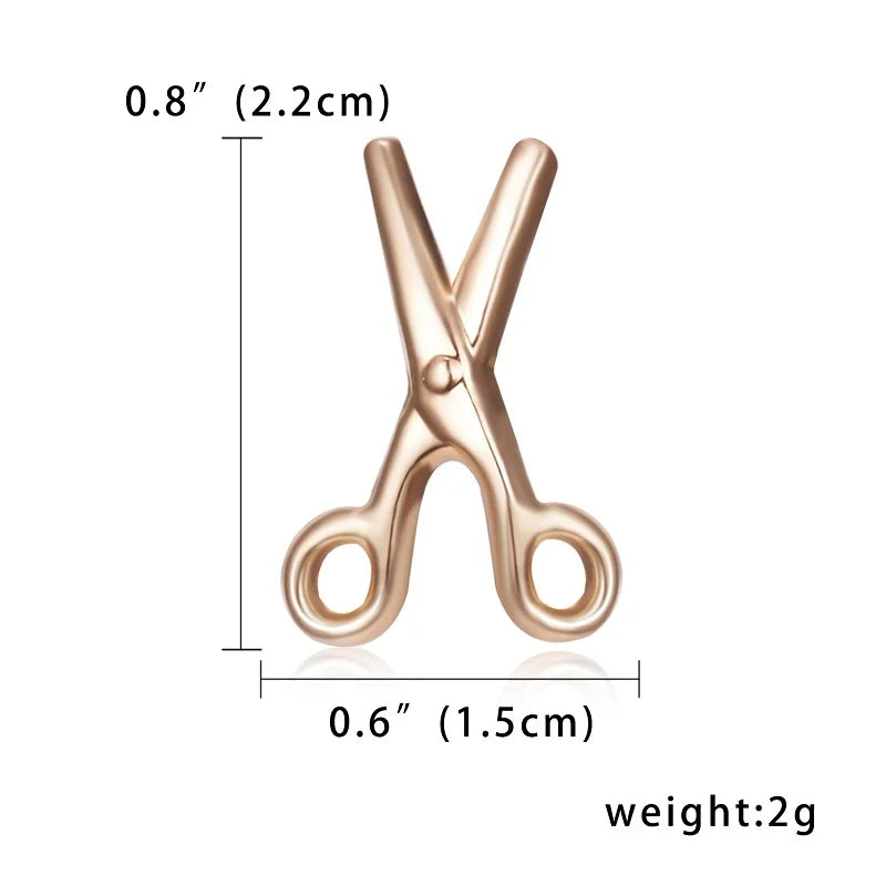Fashion Alloy Women Men Enamel Brooches Pin Glasses Sunglasses Frame Openwork Scissor Aircraft Badge Clothing Accessories
