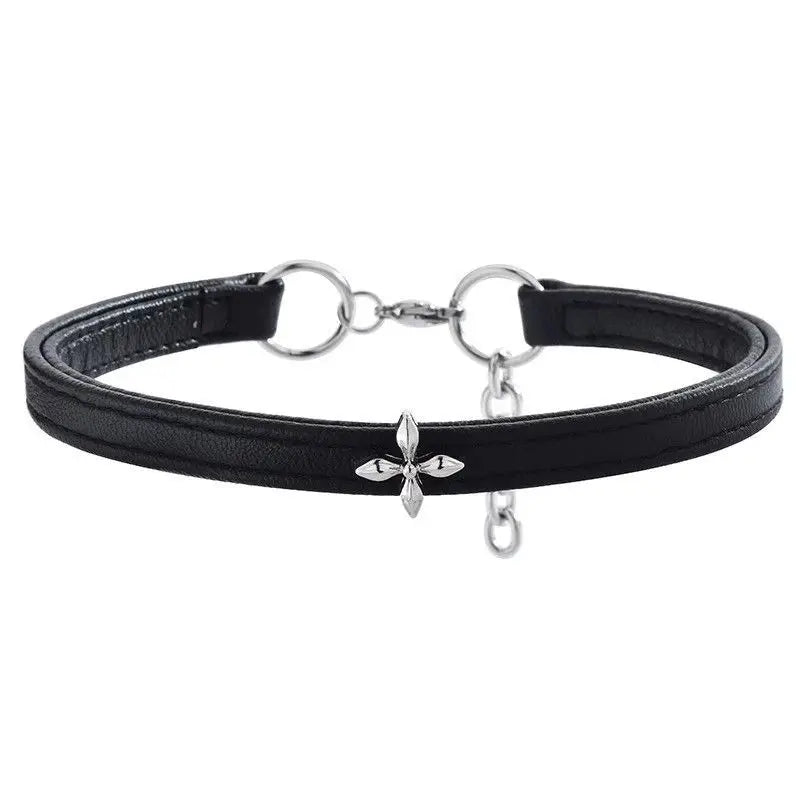 New Vintage Gothic Black Necklace for Women Fashion Punk Leather Choker Dark Collar Chain Trendy Jewelry Cool Y2K Accessories