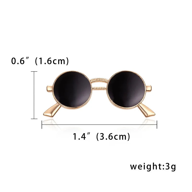 Fashion Alloy Women Men Enamel Brooches Pin Glasses Sunglasses Frame Openwork Scissor Aircraft Badge Clothing Accessories