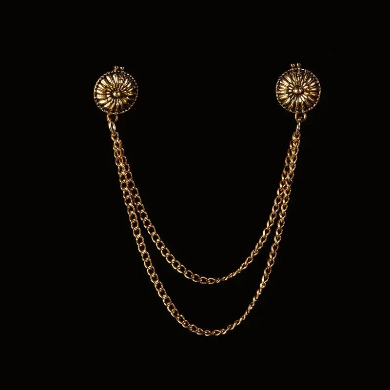 New Fashion Bird Brooch Star Crystal Tassel Chain Lapel Pin Suit Shirt Fashion Clothing Brooches for Women Men Accessories