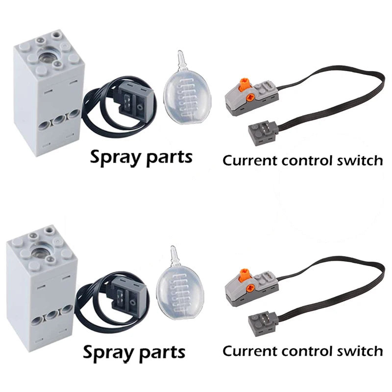Technical spray smoke Motor Sprayer Bricks Mould King Fogger for Legoeds Building Blocks MOC Train Car Parts Motor Model