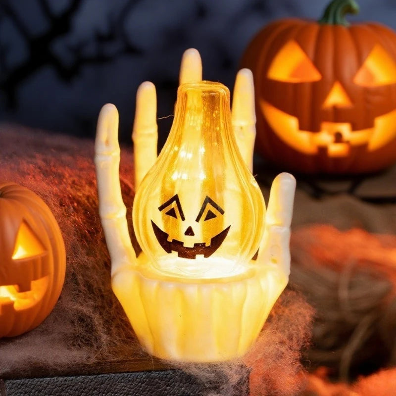 1-10PCS Table Decoration Prop Pumpkin Light Ghost Hand for Haunted House Scene Setup and Holiday Atmosphere Halloween