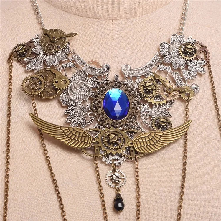 Vintage Personalized Steampunk Gear Pendant Necklace Charm Jewelry Men Women Neck Chain Fashion Accessories