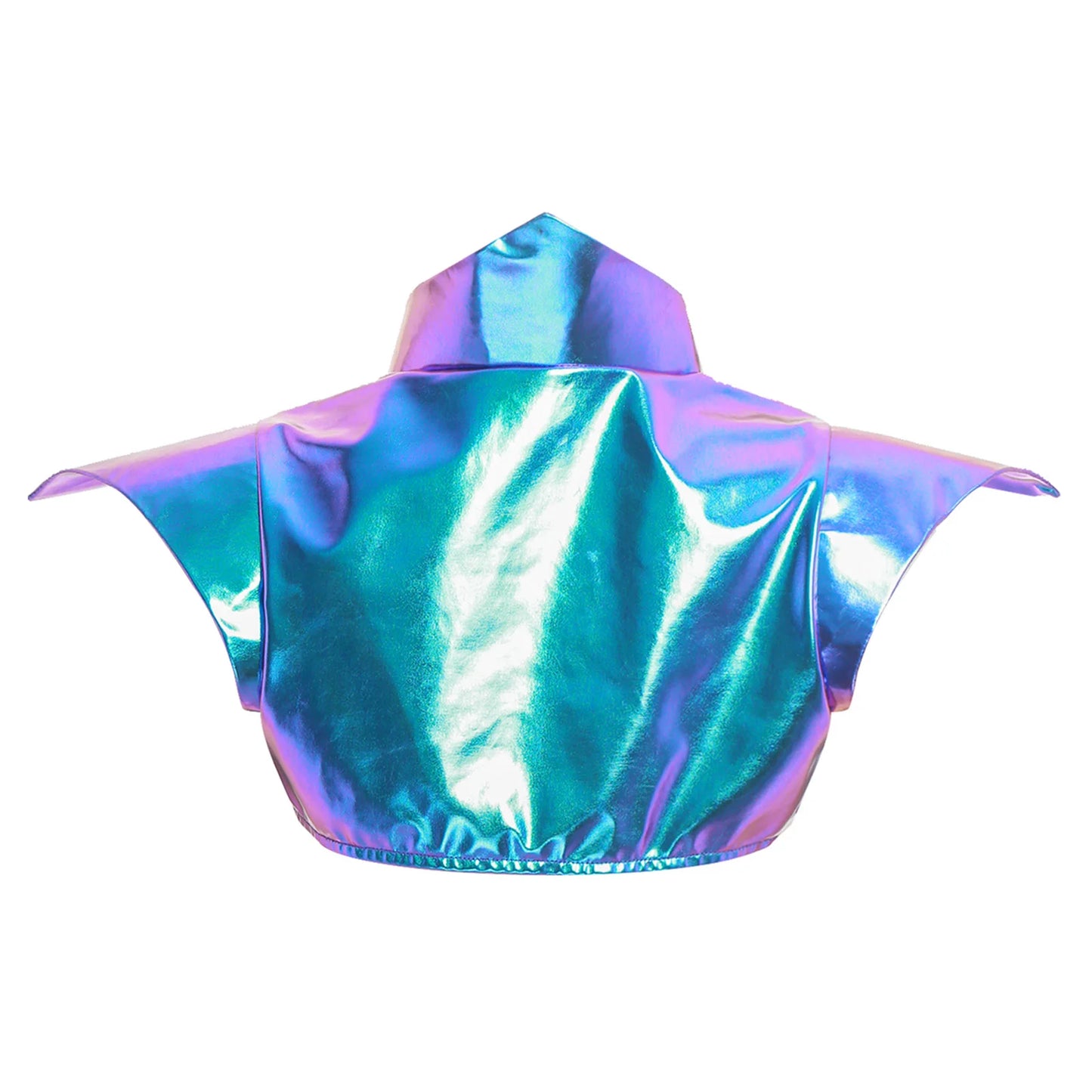 Women Shiny Metallic Gothic Armor Shrug Steampunk Gothic Shoulder Epaulet Alien Robot Astronaut Shrug Crop Top Halloween Costum