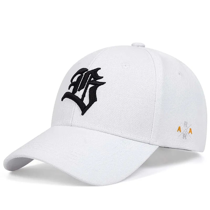 Unisex Gothic Letter Geometric Embroidery Baseball Caps Spring and Autumn Outdoor Adjustable Casual Hats Sunscreen Hat