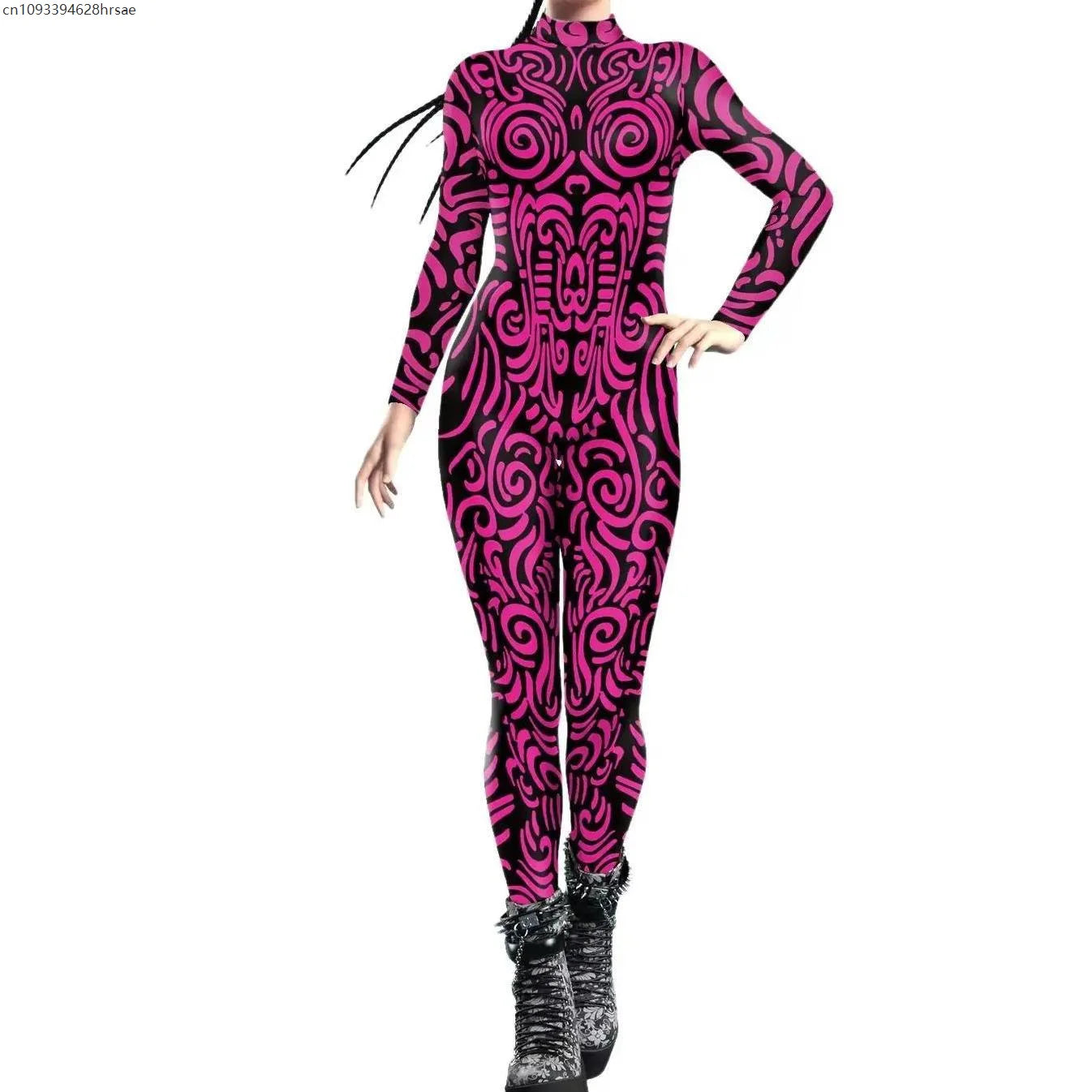 Women's Jumpsuit CyberPunk 3D Tights Holiday Party Steampunk Bodysuit Nightclub Stage Role Playing Costume 2025 Romper Halloween