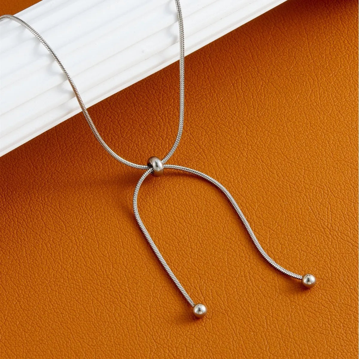 Stainless Steel Retro Creative Unique Design Adjustable Necklace Female Fashion Simple All-match Gold Clavicle Chain
