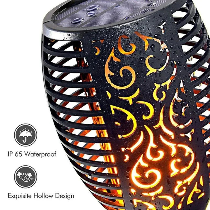 12LED Solar Flame Light Outdoor,Waterproof 12LEDs Torches Landscape Lamp for Outdoor Courtyard Garden Yard,Halloween Decorations