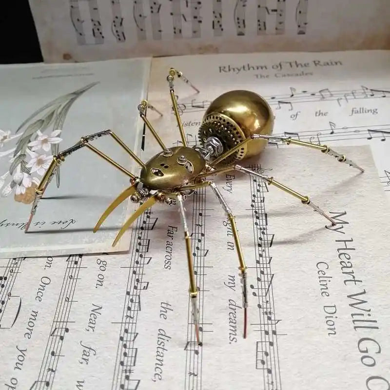 DIY Magic Spider Metal Model Building Kit Cyberpunk Mechanical Insects Jigsaw Mecha Assembly 3D Puzzles Toy for Kids Adults