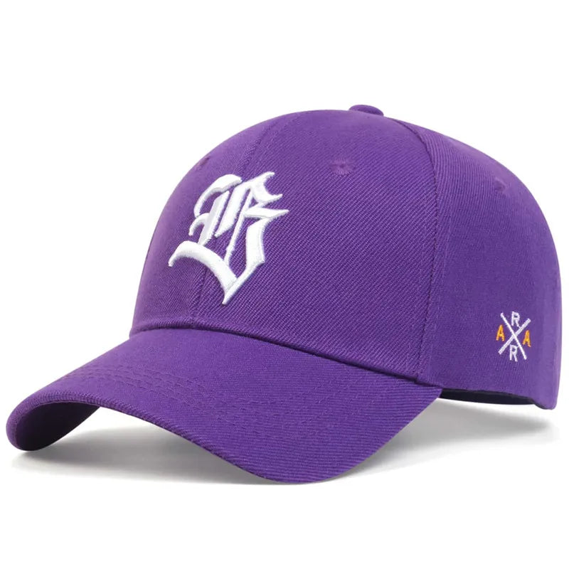 Unisex Gothic Letter Geometric Embroidery Baseball Caps Spring and Autumn Outdoor Adjustable Casual Hats Sunscreen Hat