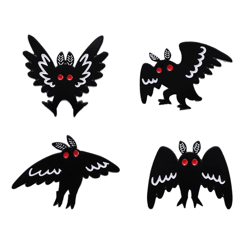 4-6Pcs/Set Punk Witch Ghost Skull Enamel Pin Cartoon Frog Black Bird Animal Medicine Bottle Brooch Clothes Lapel Badge Jewelry