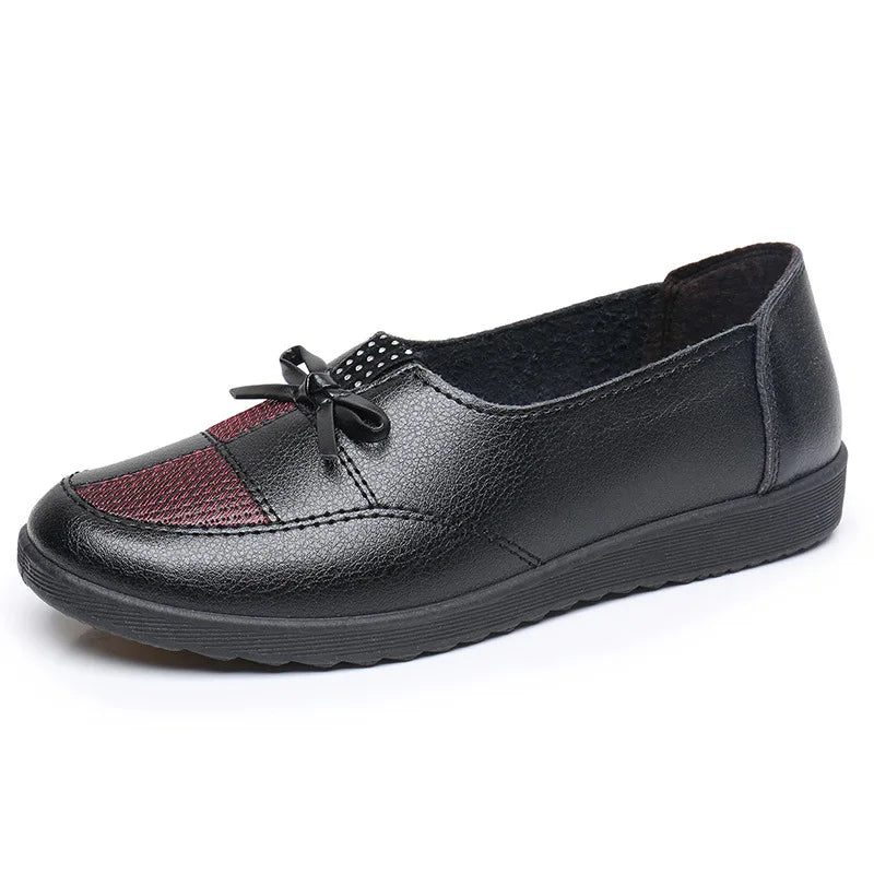 Women Leather Flats Female Flats Spring Shoes Classic Women's Loafers Casual Leather Shoes