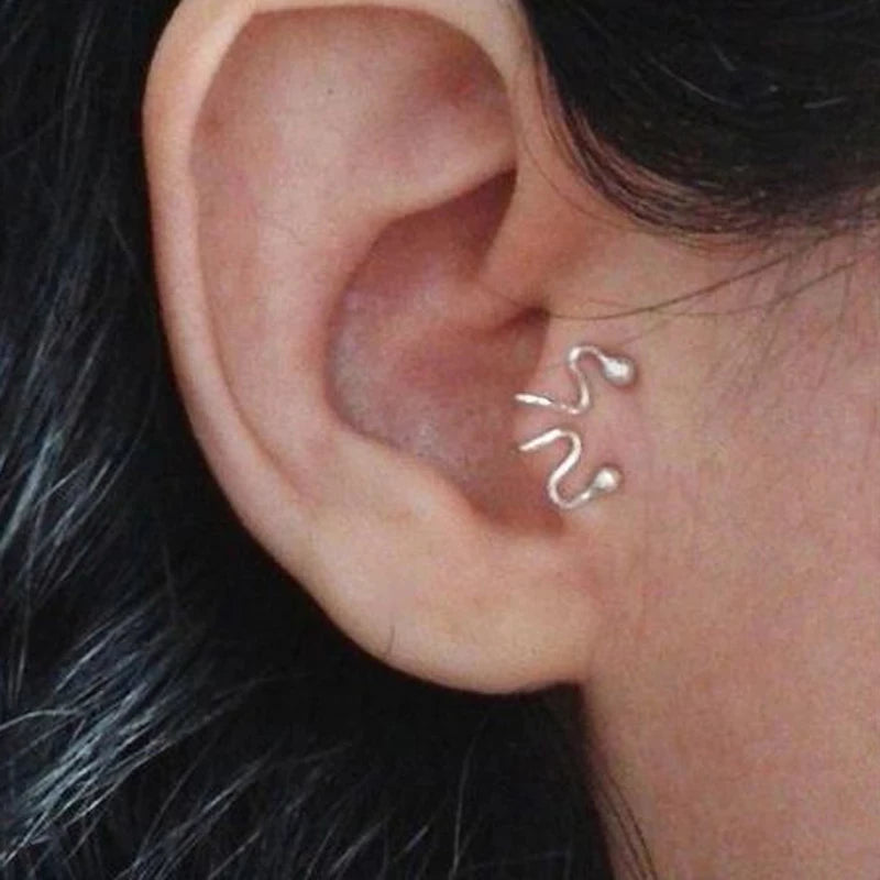 Single Fake Ear Clip Cuff Unique Tragus Piercing Earrings for Women Non Piercing Clip Earring Jewelry for Female