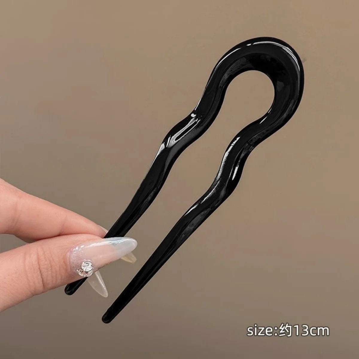 U-Shaped Hair Fork Fashion Tortoiseshell Acetate Hairpin Geometric Design Headwear Hair Sticks Women Girls