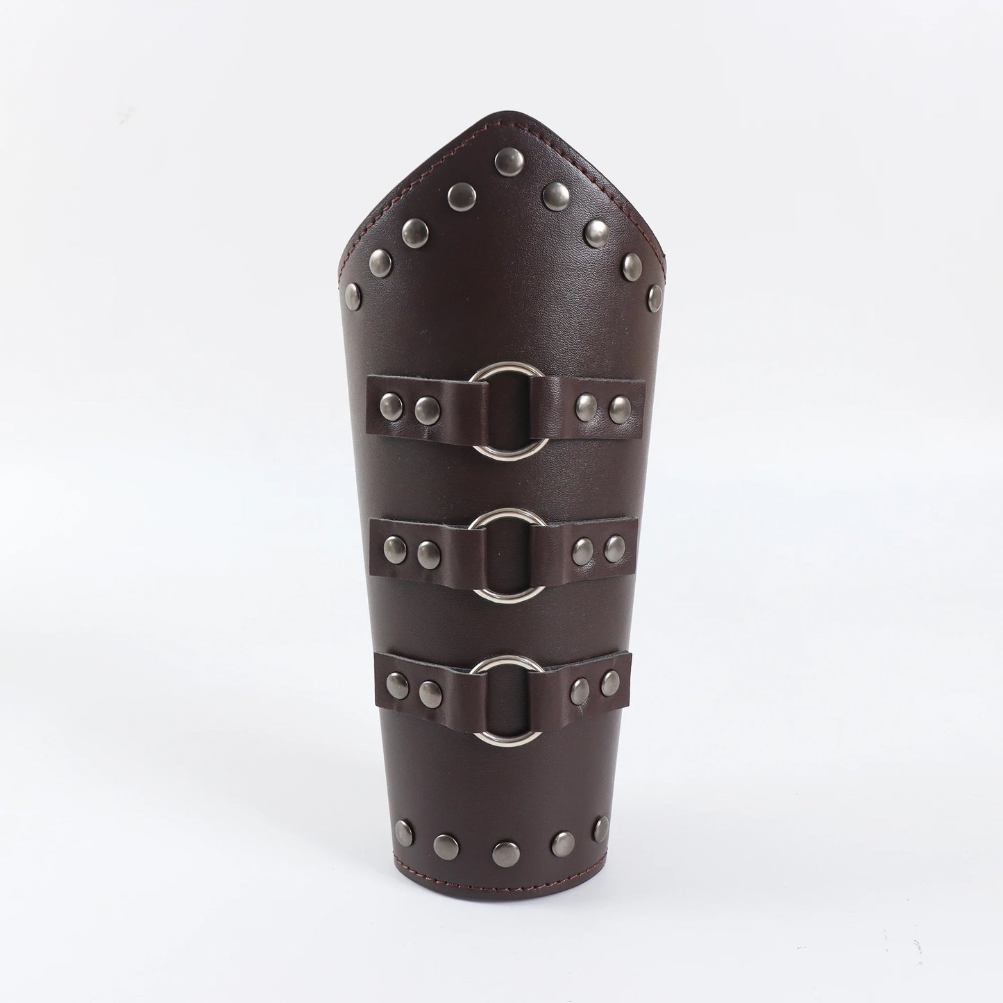 Men Medieval Cosplay PU Leather Armor Arm Warmers Lace-Up Viking Pirate Knight Gauntlet Wristband Bracer Steam Punk Accessories