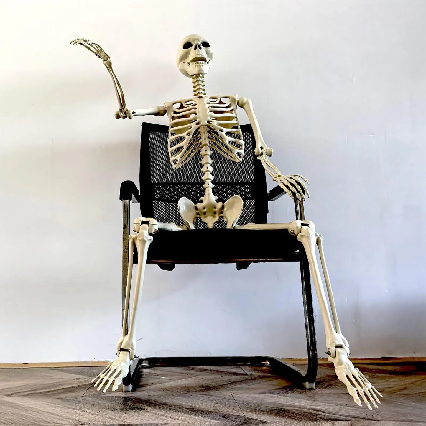 Realistic Body Bones Life Size Human Skeleton With Posable Joints Simulation Skull Ornament Haunted House Horror Props Halloween