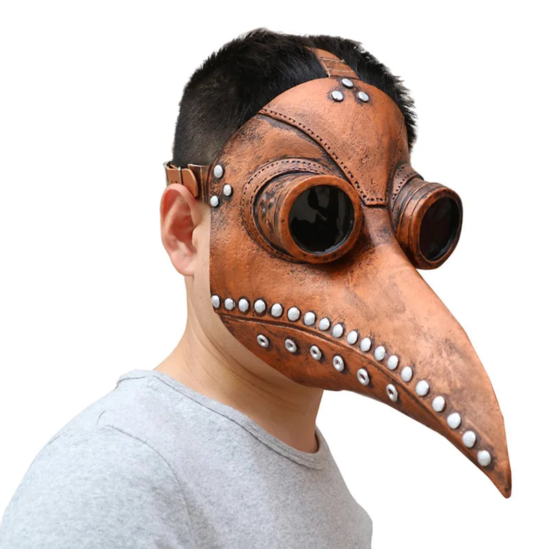 Plague Steam Doctor Mask Punk Anti Poison Terror Bird Mouth Mask Crow Headmask Performance Prop Halloween