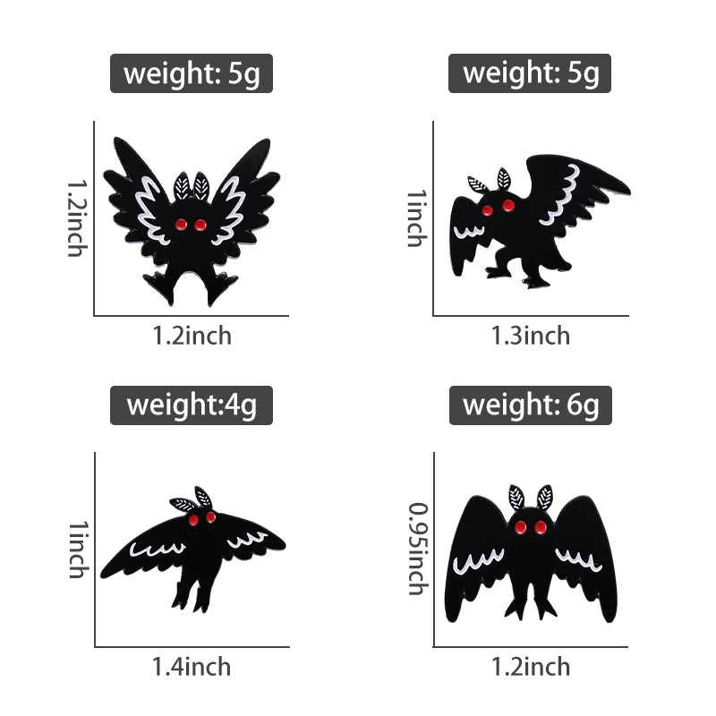 4-6Pcs/Set Punk Witch Ghost Skull Enamel Pin Cartoon Frog Black Bird Animal Medicine Bottle Brooch Clothes Lapel Badge Jewelry