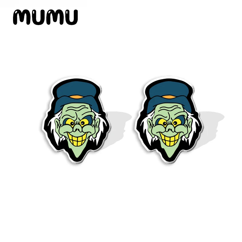 New Haunted Mansion Stud Earring Movie Epoxy Jewelry Resin Acrylic Earrings Handmade Gifts Fans