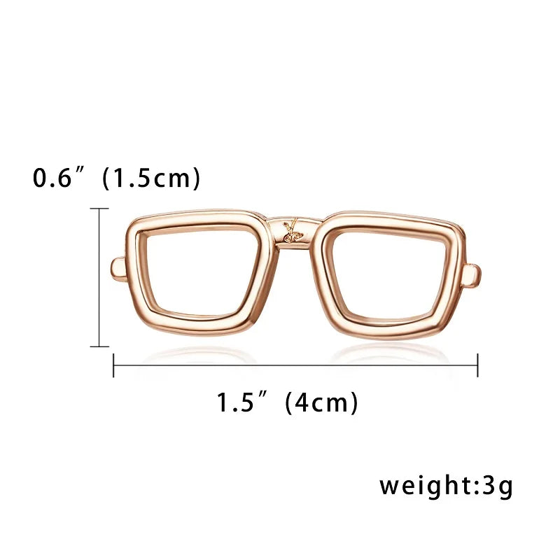 Fashion Alloy Women Men Enamel Brooches Pin Glasses Sunglasses Frame Openwork Scissor Aircraft Badge Clothing Accessories
