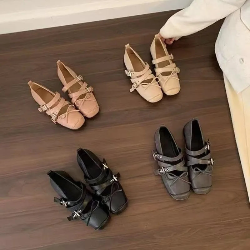 Retro Shallow Single Shoes 2025 New Versatile Women's Shoes