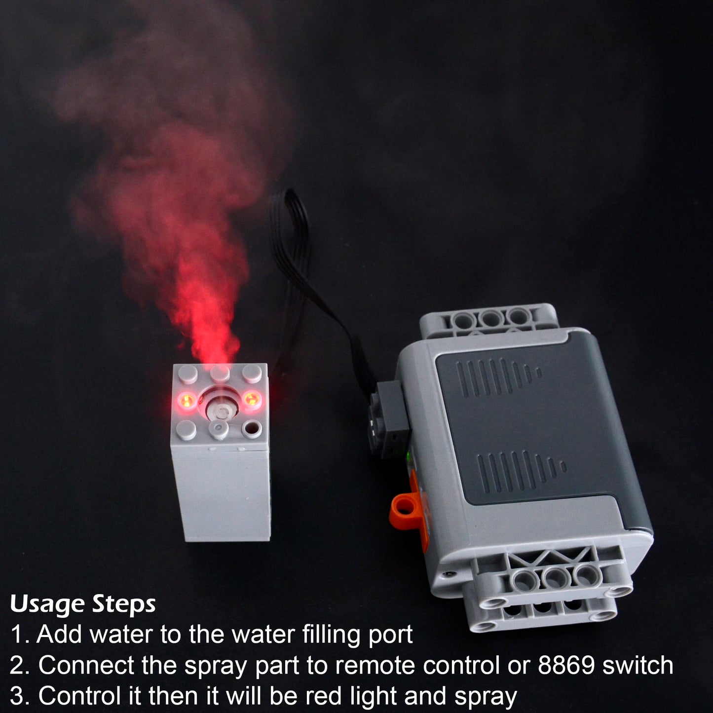 Technical spray smoke Motor Sprayer Bricks Mould King Fogger for Legoeds Building Blocks MOC Train Car Parts Motor Model