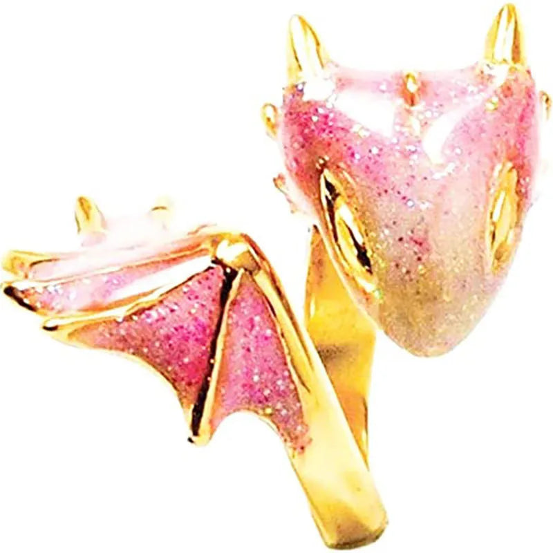 Jisensp Gothic Punk Dragon Ring Men Retro Viking Animal Adjustable Finger Rings for Women Personality Magical Cool Jewelry Gift
