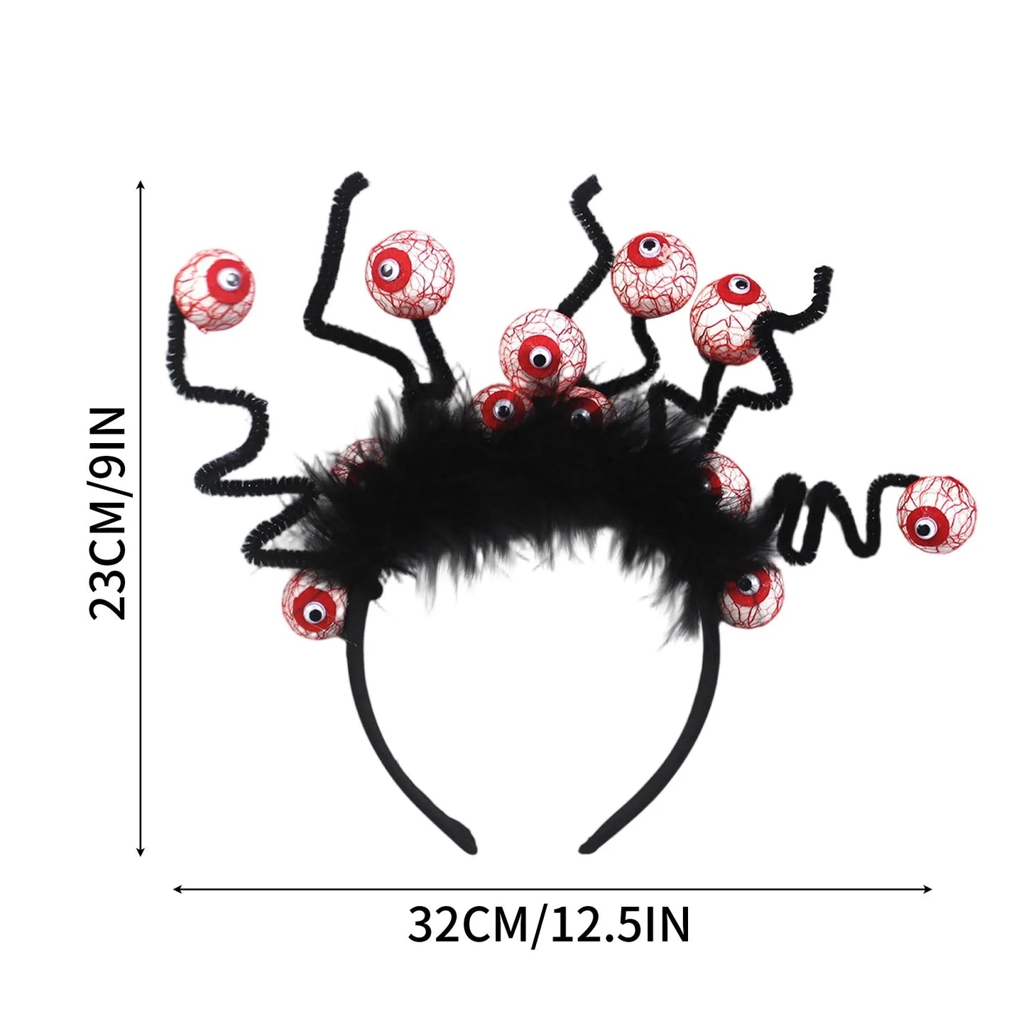 Eyeball Headband Creepy Party Hair Accessory Gothic Festival Costume Prop Spooky Hair Clip Horror Cosplay Decoration