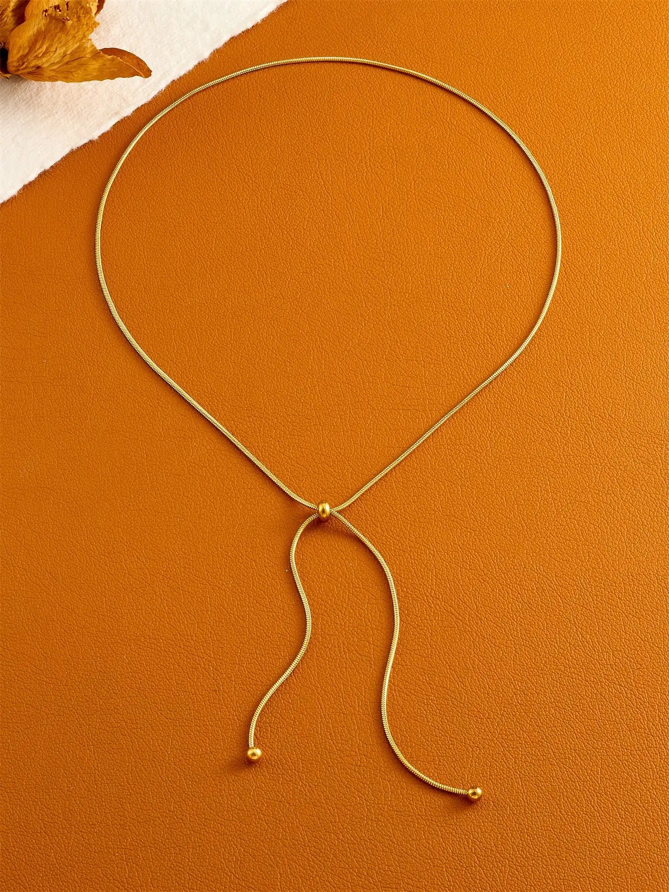 Stainless Steel Retro Creative Unique Design Adjustable Necklace Female Fashion Simple All-match Gold Clavicle Chain