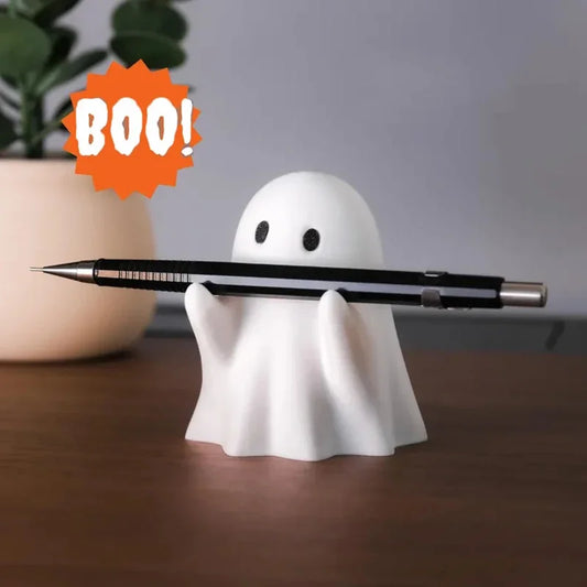 Funny Ghost Pen Holder Spooky Ghost Figurine Design Pencil Holder for Desk Organizer Accessory Gifts for Families Friends