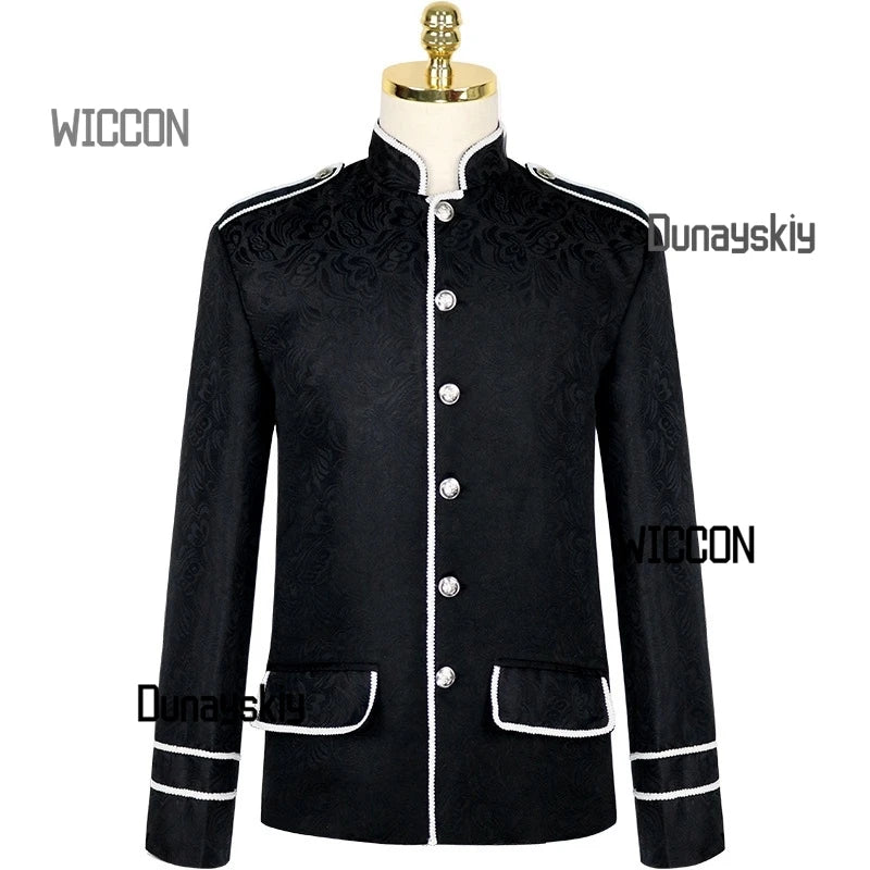 Gothic suit medieval the black parade jacket steam retro punk cosplay costume Victorian performance Halloween party cosplay