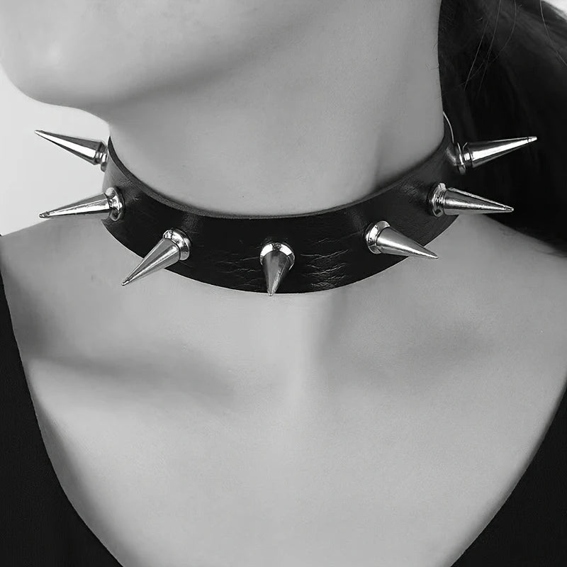 Halloween Gothic Rock Spike Rivet Collar Women And Men Wear Valentine's Day Carnival Gifts For Daily Party Performances