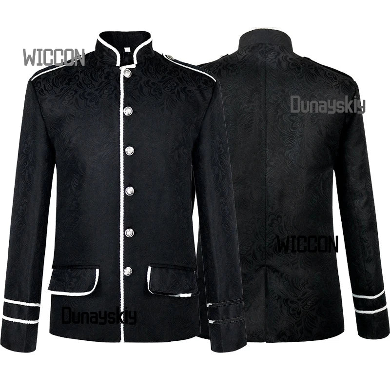 Gothic suit medieval the black parade jacket steam retro punk cosplay costume Victorian performance Halloween party cosplay