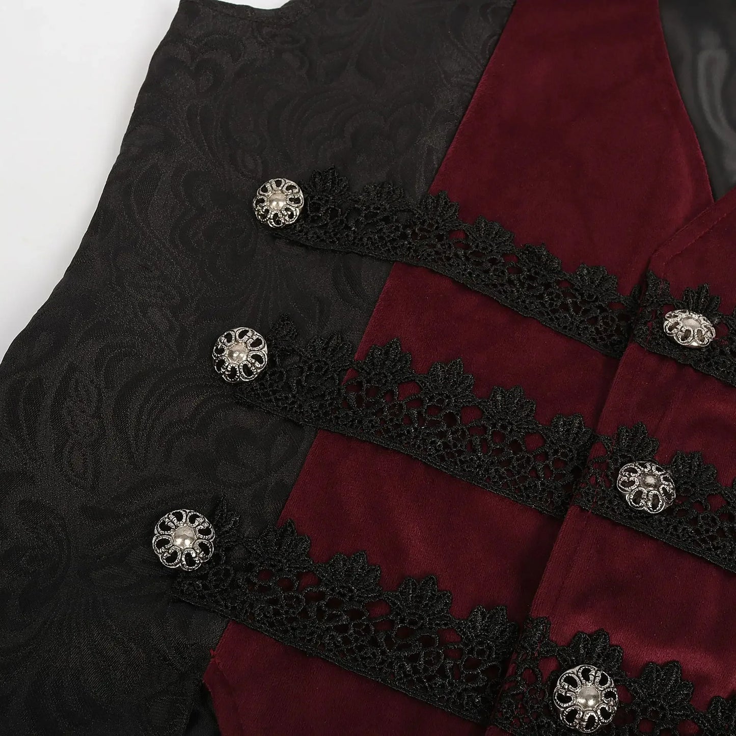 Men's Victorian Gothic Vests Easter Purim Carnival Cosplay Medieval Renaissance Steampunk Patchwork Jacquard Waistcoat Halloween