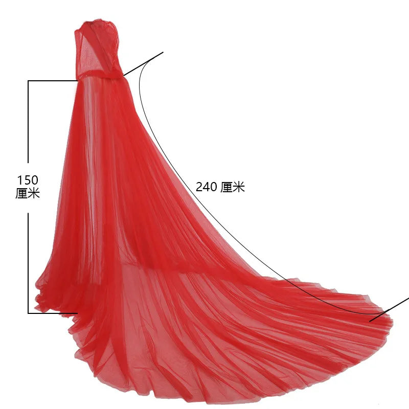 Bridal Cloak Adult Horror Vampire Princess Dress Witch Cosplay Costumes Elf Tale Shawl Halloween Party