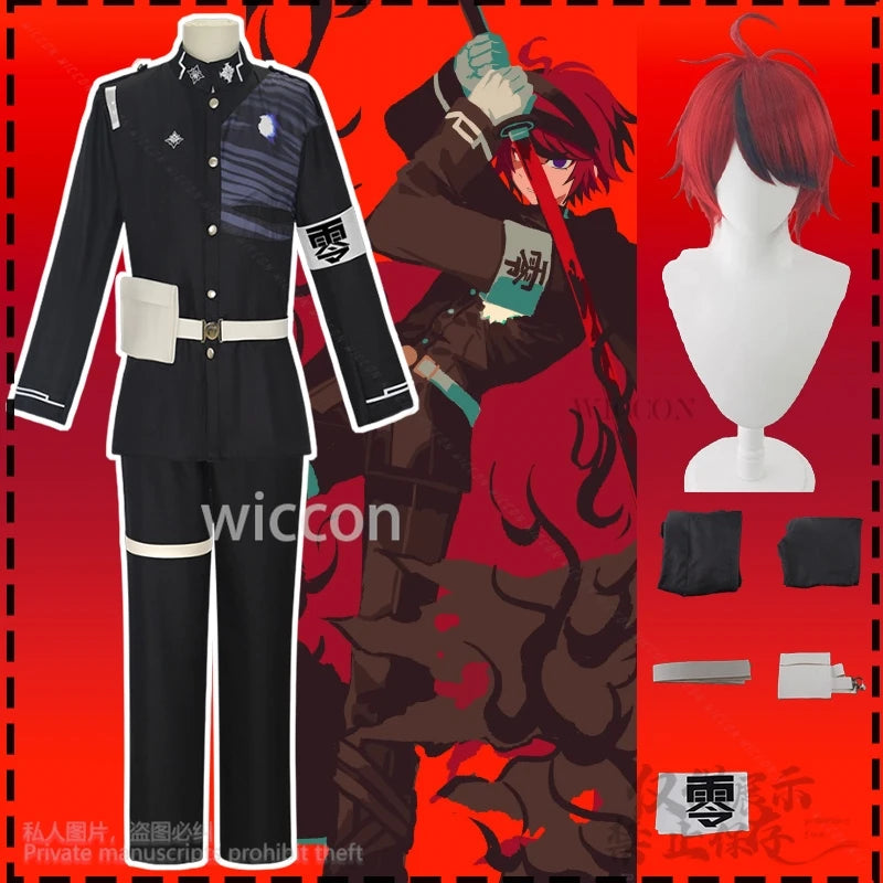 Sumino Takumi Cosplay Anime The Hundred Game Line Black Costume DK School Uniform Gothic Horror Halloween Party Suit Customized