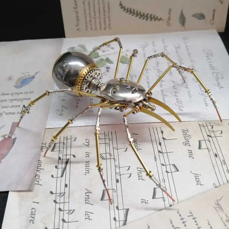 DIY Magic Spider Metal Model Building Kit Cyberpunk Mechanical Insects Jigsaw Mecha Assembly 3D Puzzles Toy for Kids Adults
