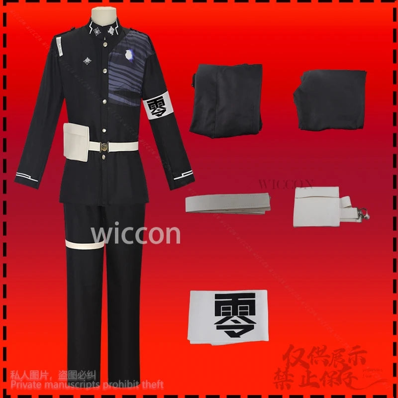 Sumino Takumi Cosplay Anime The Hundred Game Line Black Costume DK School Uniform Gothic Horror Halloween Party Suit Customized