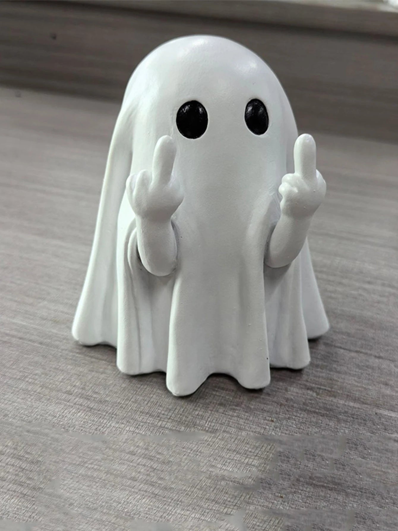 Middle Finger Cute Ghost Statue, Ghosts Small Scary Ghost Figurines, Home Decorations, Coffee Table Centerpieces Shelf