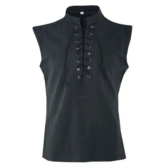 Medieval Steampunk Vikings Adult Pirate Vest Plus Size Men Costume Carnval Renaissance Gothic Sleeveless Vest Cosplay