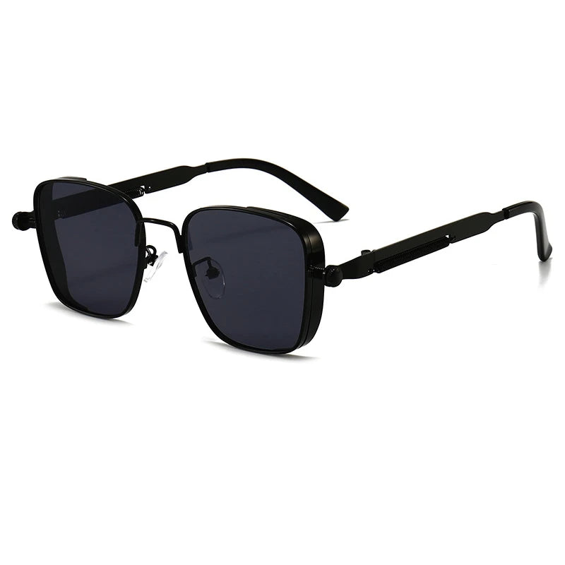 Square Steampunk Spring Leg Sunglasses For Men Women Fashion Classic Vintage Trend Metal Punk Sun Glasses Unisex Eyewear 2025