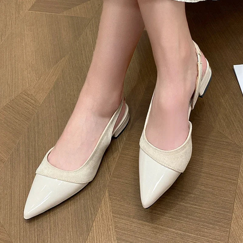 Elegant Women Pointed Toe Heeled Sandals Luxury Shoes 2025 New Designer Summer Woman Slippers Fashion Pumps Sandalias Mujer
