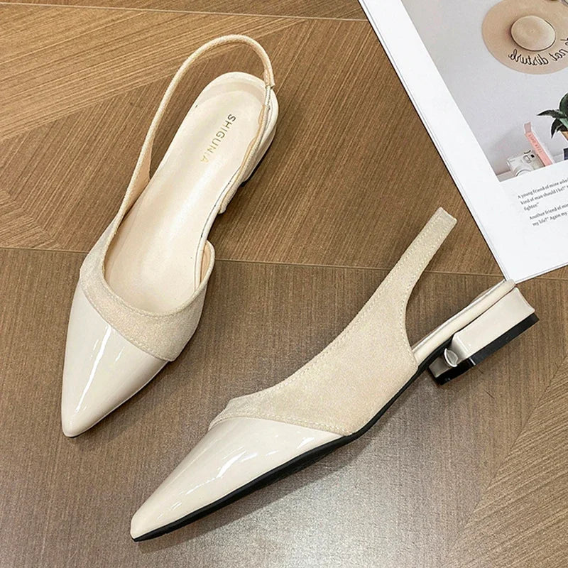 Elegant Women Pointed Toe Heeled Sandals Luxury Shoes 2025 New Designer Summer Woman Slippers Fashion Pumps Sandalias Mujer