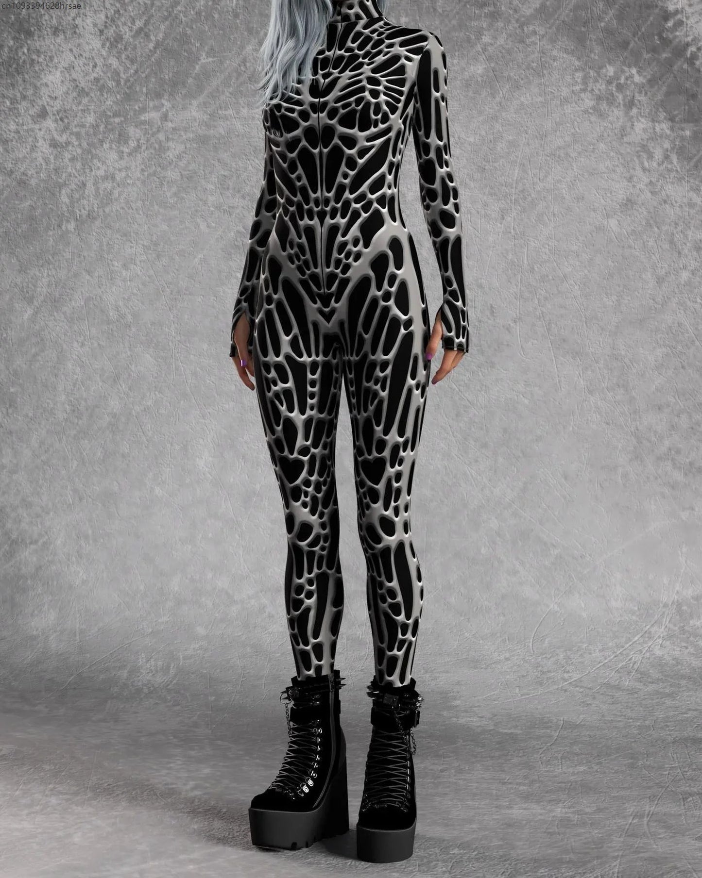 Women's Jumpsuit CyberPunk 3D Tights Holiday Party Steampunk Bodysuit Nightclub Stage Role Playing Costume 2025 Romper Halloween